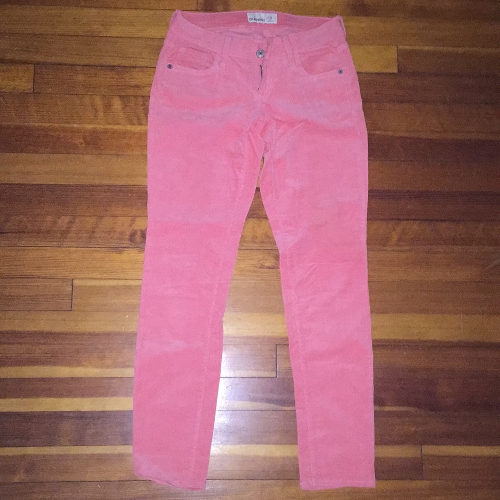 Salmon corduroy pants (very stretchy)